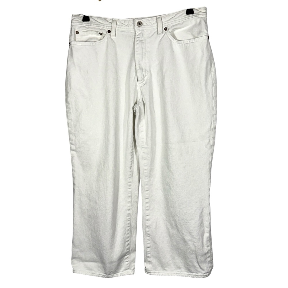 Ralph Lauren Polo Jeans Company Women's 14/32 White Saturday Jean Cropped Denim